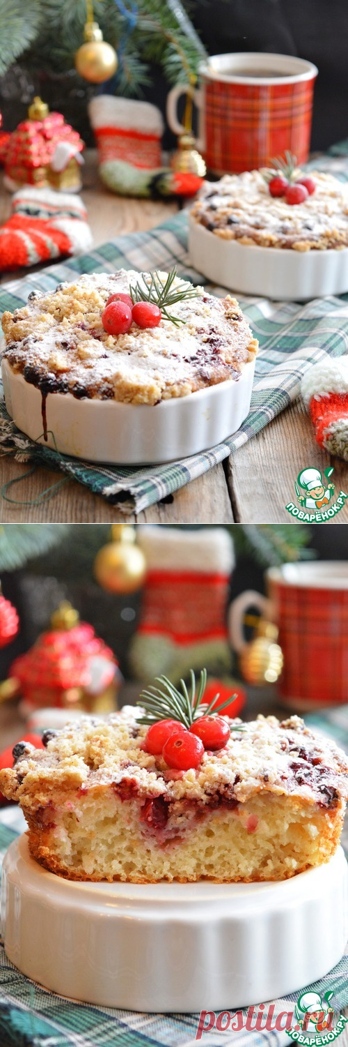 Брусничный кухен 