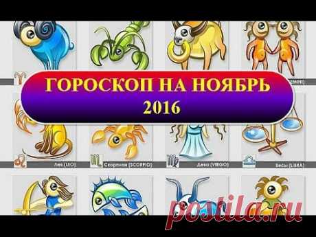 Гороскоп на ноябрь 2016 года - YouTube