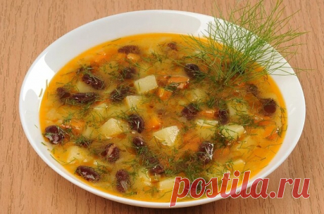 Фасолевый суп без мяса.