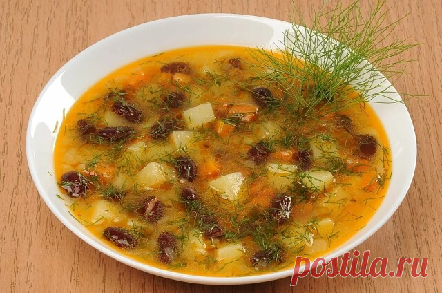 Фасолевый суп без мяса.