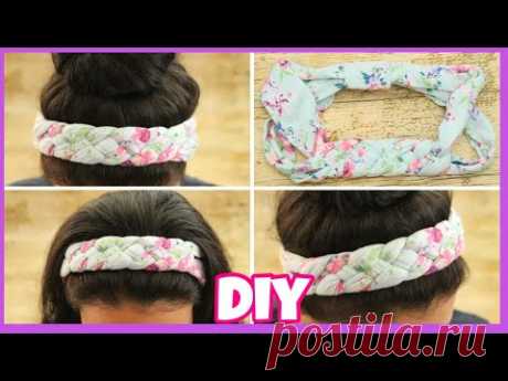 DIADEMA TRENZADA DE TELA || DIY || TURBANTE