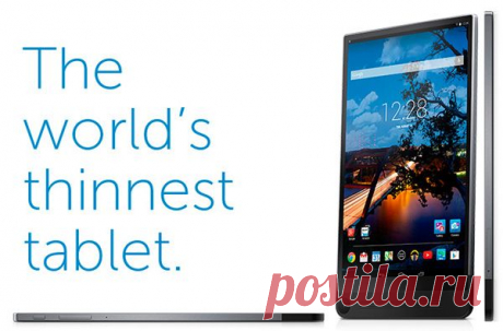 Тонкий планшет Dell Venue 8 7000 оснащен экраном OLED разрешением 2K и бесконтактным контроллером Intel RealSense