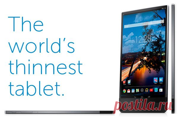 Тонкий планшет Dell Venue 8 7000 оснащен экраном OLED разрешением 2K и бесконтактным контроллером Intel RealSense