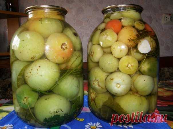 Вкусные маринованные зеленые помидоры как в магазине в советское время