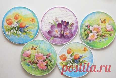 Идея для ненужных дисков. - Декупаж - Рукоделие и творчество - Каталог статей - Рукоделие-мое хобби