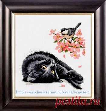 Вышвка.КОТЕЙКА И ПТИЧКА