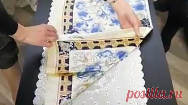 Показываем ниспадающий платок(удобно для церкви)