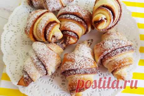 Рогалах с корицей и шоколадом