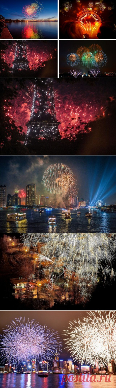 (+1) тема - Вот как выглядит фейерверк в разных странах мира | Улетные картинки