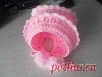 Чепчик для малыша, вяжем крючком из категории Интересные идеи – Вязаные идеи, идеи для вязания