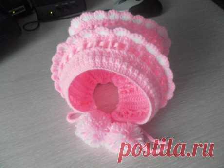 Чепчик для малыша, вяжем крючком из категории Интересные идеи – Вязаные идеи, идеи для вязания
