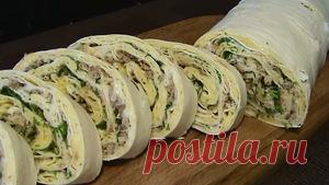 Рулет из лаваша рецепт с фото