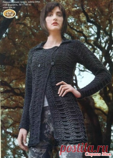 Жакет, вязанный крючком крючком - Вязание - Страна Мам