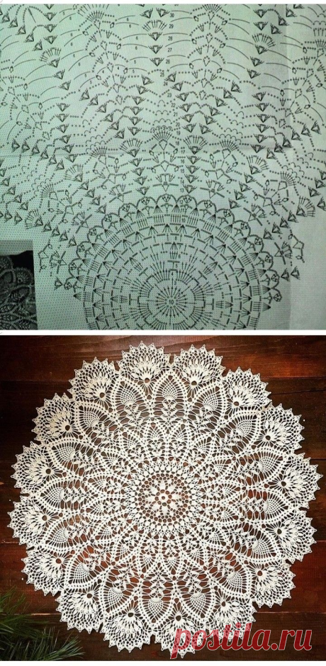 Ажурная салфетка крючком — Сделай сам, идеи для творчества - DIY Ideas
