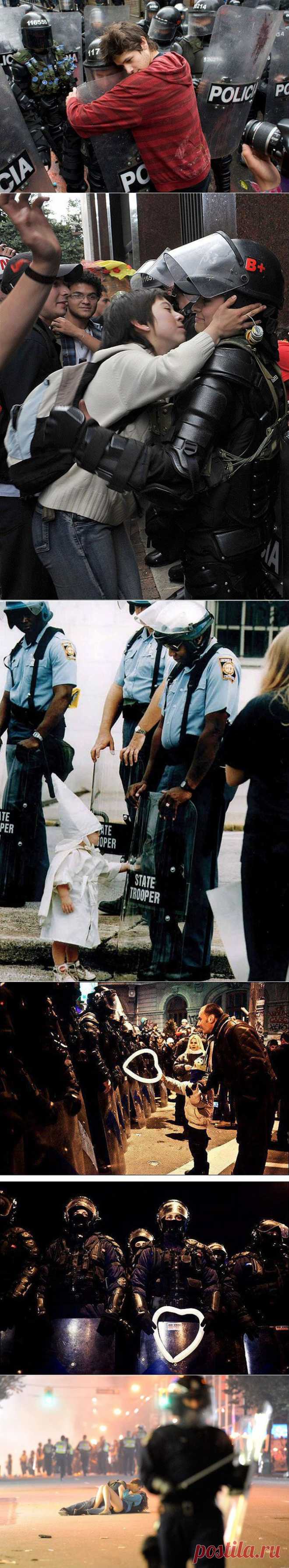Коллекция человеческого сострадания во время акций протеста / Всё самое лучшее из интернета