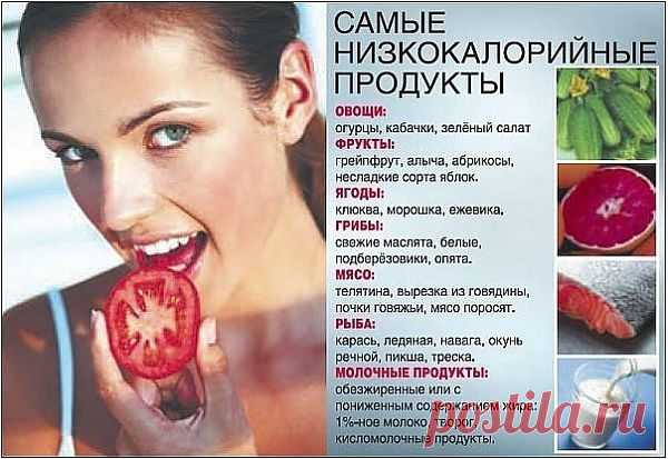 ТОП самых низкокалорийных продуктов
