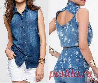 Camisa sem manga e colarinho - DIY - molde, corte e costura - Marlene Mukai