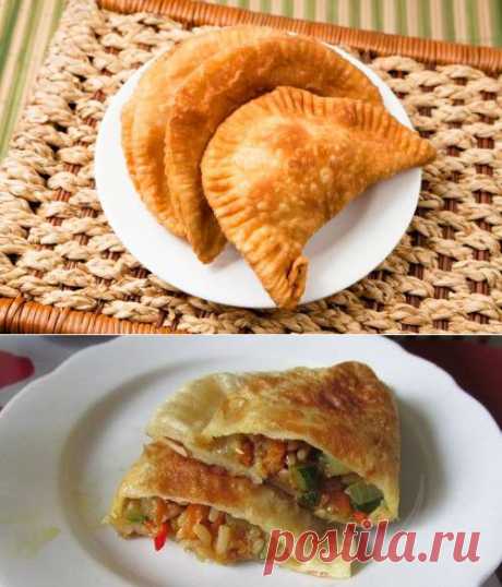 Постные чебуреки с рисом и овощами / Простые рецепты