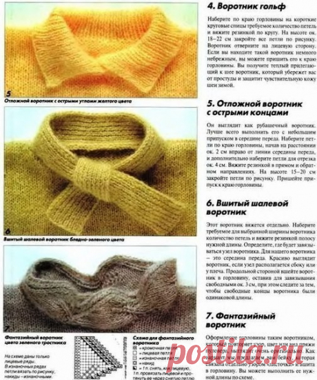 Варианты оформления воротника