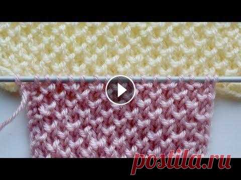 Простые узоры спицами. Пчелиные стежки. Простой узор для вязания разнообразных изделий как детских так и взрослых. Рапорт узора 2 петли и 4 ряда. Для образца набираем количество петель кратн...