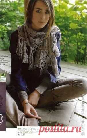 Косынка-бактус - Шали,шарфы,палантины - Вязание крючком -МАСТЕР-КЛАССЫ ПО РУКОДЕЛИЮ- Страна рукоделия