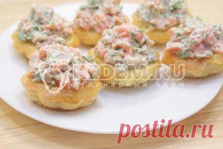 Сырные корзинки с сёмгой