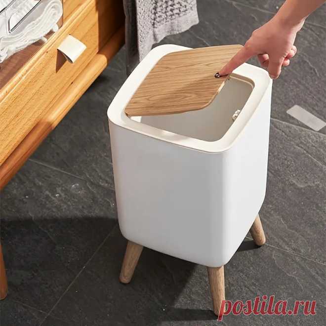 Simple Trash Fashion Foot White Garbage Paper Basket - Temu