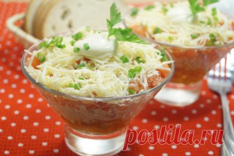 Салат с помидорами «Ассоль» – Рецепт с фото. Рецепты. Салаты. Салаты с сыром или творогом