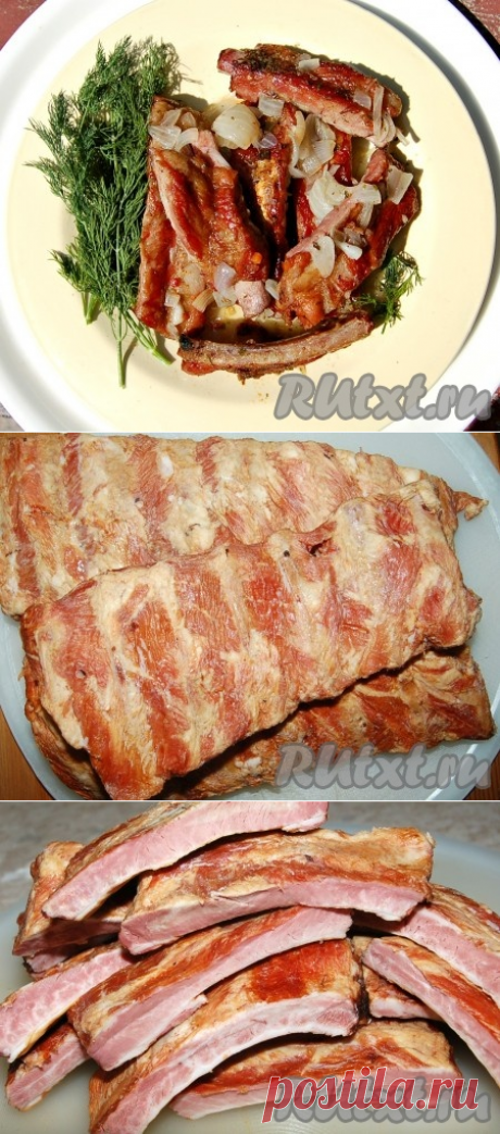 Тушеные копченые ребрышки (рецепт с фото) | RUtxt.ru