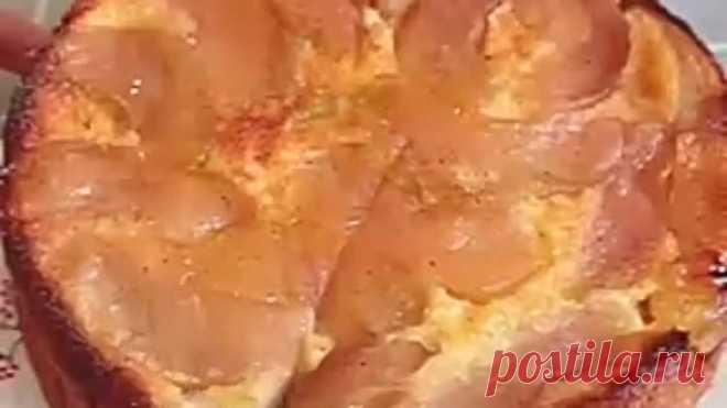 ШАРЛОТКА С КАРАМЕЛИЗИРОВАННЫМИ ЯБЛОКАМИ (описание под видео)