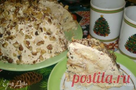 Торт «Орешек», рецепт с ингредиентами: сахар, яйца куриные, сливочное масло