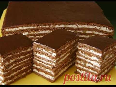 Торт «Спартак» — это медовик с заварным кремом и шоколадными медовыми коржами. Очень вкусный тортик! И смотрится нарядно в разрезе! | Эксклюзивные шедевры кулинарии.