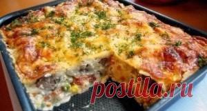 Запеканка с курицей и овощами