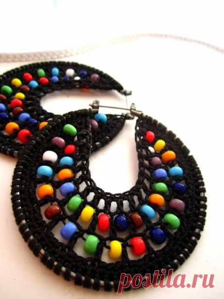 Prácticas Ideas para el Hogar...: Pendientes en Crochet paso a paso