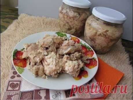 Очень вкусная самодельная тушенка из курицы...