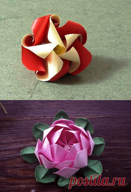 Как сделать оригами цветы из бумаги