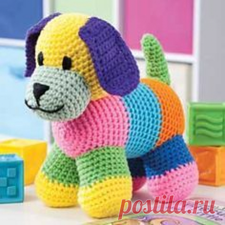 Patchwork Puppy by Sheila Leslie. Crochet World Magazine, April 2012.