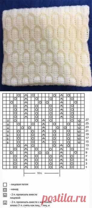 Узор спицами
