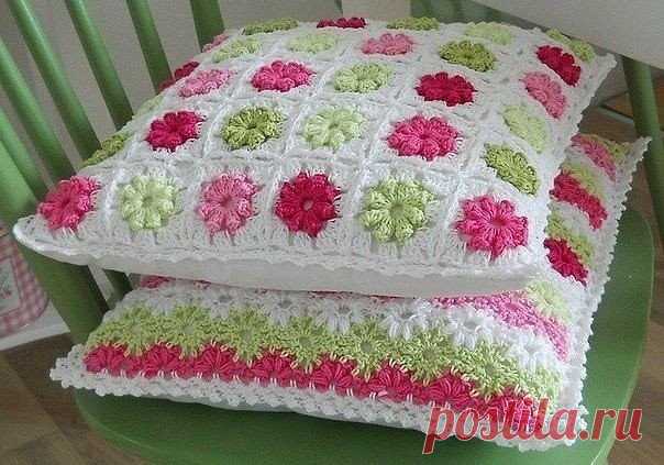 Изящная наволочка, связанная крючком