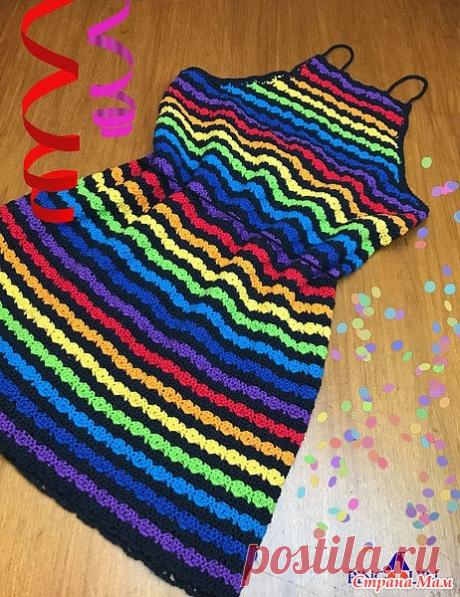Сарафан &quot;Радуга&quot; крючком (из интернета) - Вязание - Страна Мам