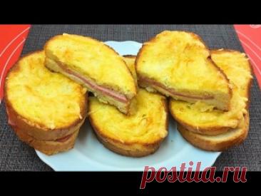 Вкуснейшие горячие бутерброды. От них в восторге все. Простой и вкусный обед или ужин Хлеб 8ломтиковСыр 8штКолбаса 4штЯйцо 2штМолоко 50мл Щепотка соль