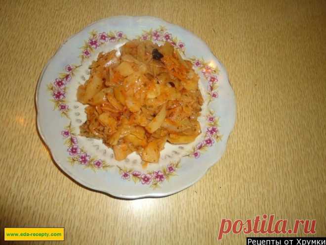 Капуста тушеная с картофелем