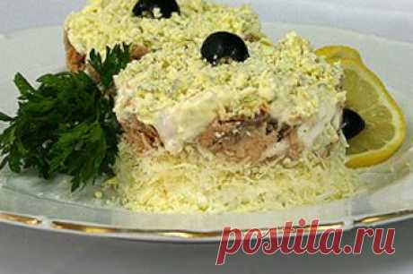 Салат из консервированной сайры - праздничные рецепты с фото на e-salat.ru