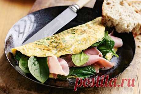 ​Омлет с ветчиной и грибами