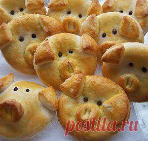 «Поросята» из слоеного дрожжевого теста | Клуб женщин