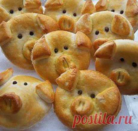 «Поросята» из слоеного дрожжевого теста | Клуб женщин