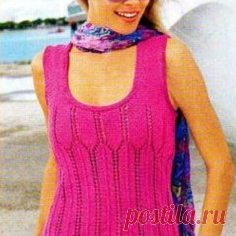Женские майки спицами Схемы - zen.yandex.ru/...tor | Красивое и интересное вязание | Яндекс Дзен