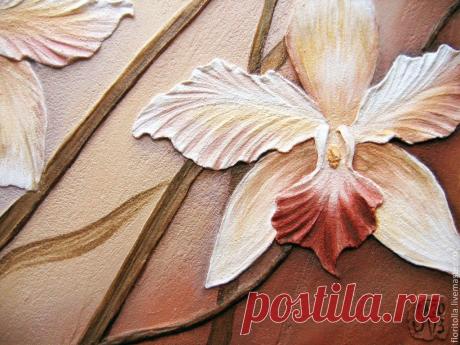 "Орхидеи" объемная фреска