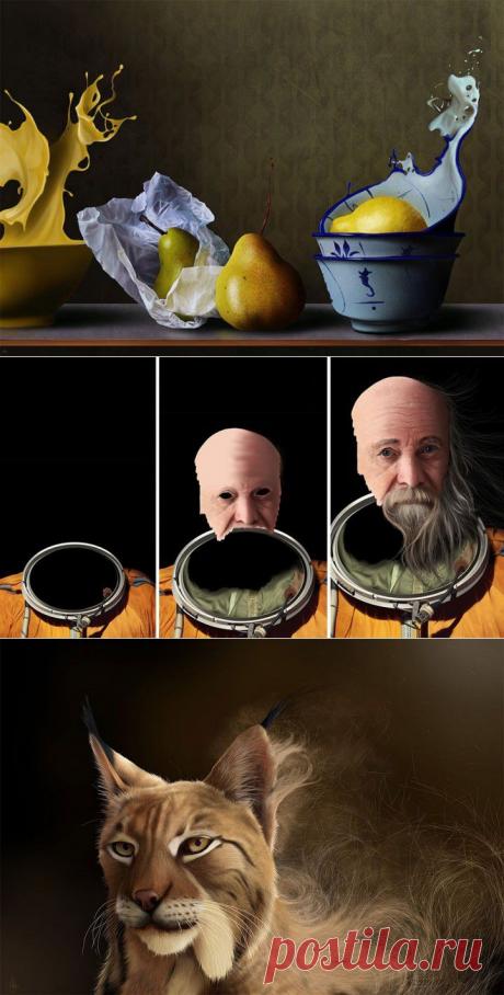 (+1) комм - Художник рисует необыкновенные картины пальцем на iPad | Улетные картинки