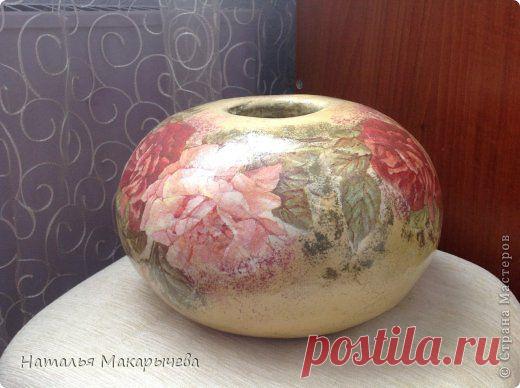 Ваза по рецепту Марины Лисаевой | Страна Мастеров